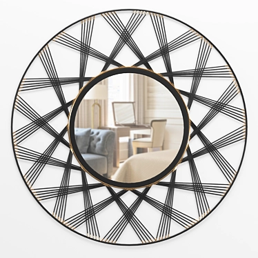 Elegant Round Mirror: Home Shadow 3D model image 1 