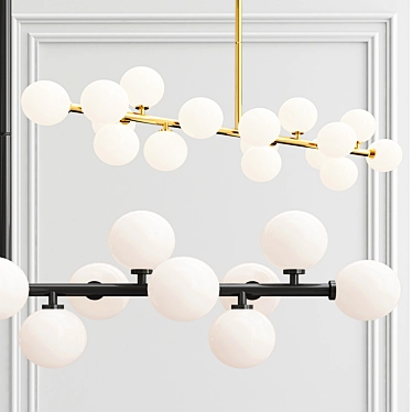 Bubble Stik Cold Chandelier - Elegant and Modern Ceiling Light 3D model image 1 