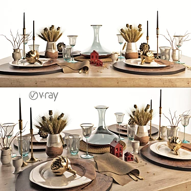 decorative set of dishes