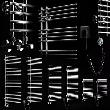 Sleek and Stylish Heated Towel Rail 3D model image 1 