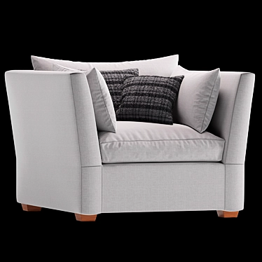 Belgian Shelter Armchair: Elegant and Comfortable 3D model image 1 