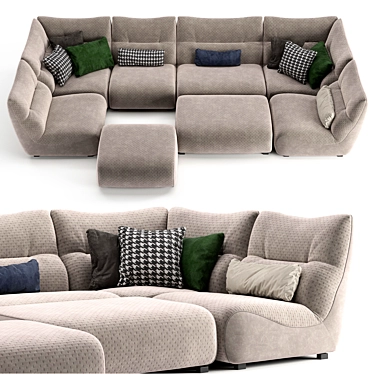 Modern Minimalist Sofa | Roche Bobois Temps Calme 3D model image 1 