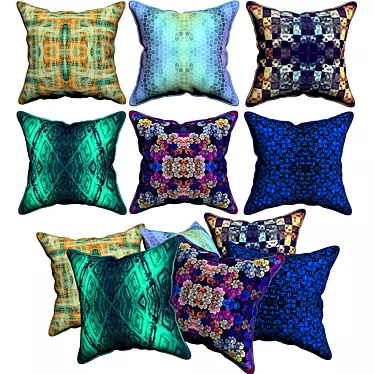 Pillows with abstract textures