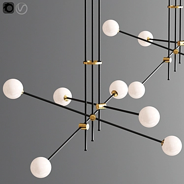 Elegant Chandelier Vector Art 3D model image 1 