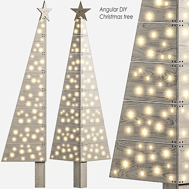 Angular Eco-Friendly DIY Christmas Tree 3D model image 1 