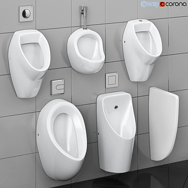 Cersanit Set 74: Stylish Urinal Partition 3D model image 1 