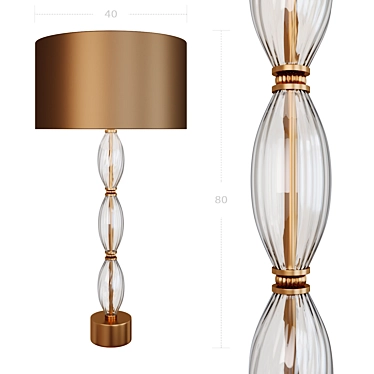 Freddi Smoke Table Lamp - Elegant and Contemporary Lighting 3D model image 1 