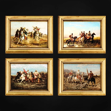 Masterpieces by Adolf Schreyer 3D model image 1 