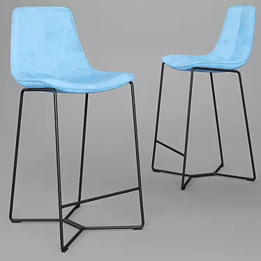 Atlanta Lance Faux Leather Barstool Set 3D model image 1 