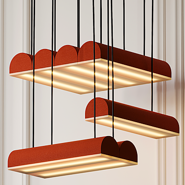 Sleek Hutchinson Pendant Light 3D model image 1 