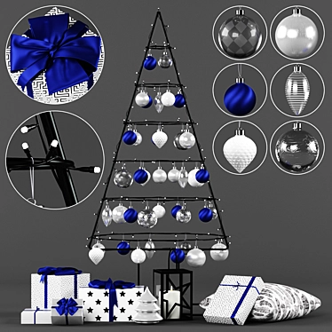 New Year Decor Set | Christmas tree with garland