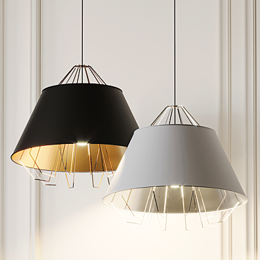 Elegant Arctic Grande Pendant Light 3D model image 1 