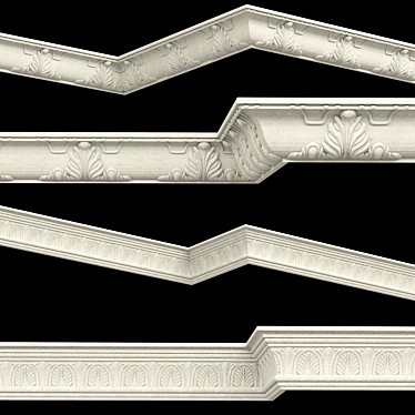 Elegant Decor Molding 3D model image 1 