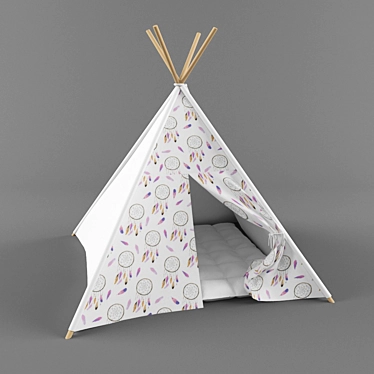 Kids' Wigwam Tent with Mat 3D model image 1 