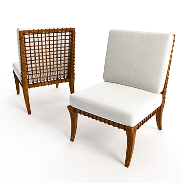 Mid-Century Modern Robsjohns Gibbings Chair 3D model image 1 