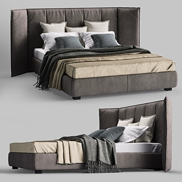 Gamma Wind Night Bed: Elegant and Stylish 3D model image 1 