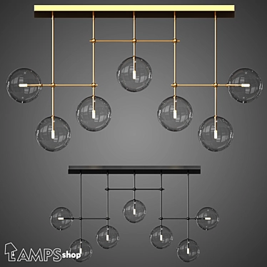 L1215 Globe Chandelier: Elegant and Stylish 3D model image 1 