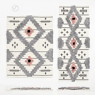 Arabesque Wool Rugs 3D model image 1 