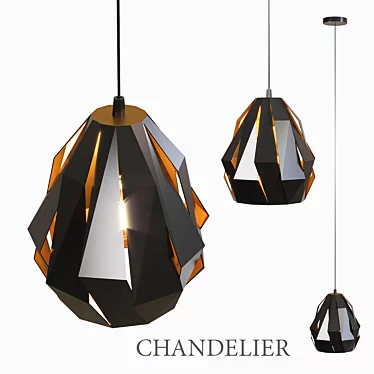 Elegant Crystal Chandelier 3D model image 1 