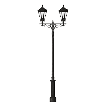 Title: Artisan Forged Street Lamp 3D model image 1 