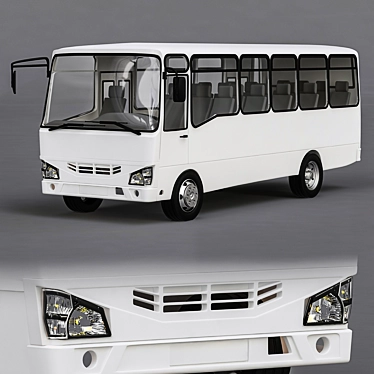 Title: Isuzu HC 40 City Bus 3D model image 1 