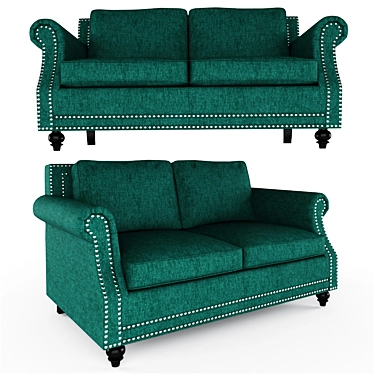 Ferrao Sofa: Exquisite Comfort & Style 3D model image 1 