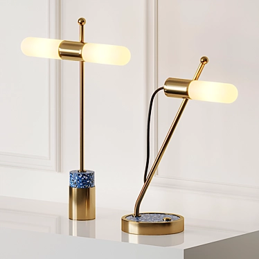 AZZERO Desk Lamp: Sleek & Stylish Illumination 3D model image 1 