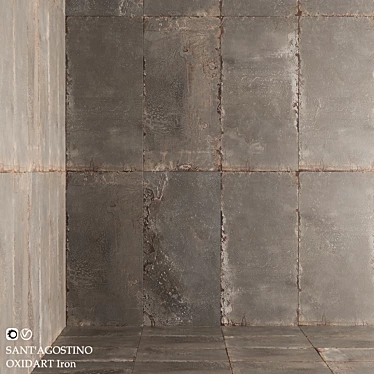 Urban Iron: Sant'Agostino Oxidart Ceramic Tiles 3D model image 1 
