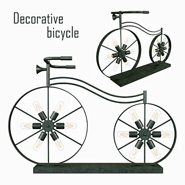 Vintage Bicycle Light: Decorative and Elegant 3D model image 1 