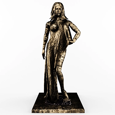 Bronze Goddess Sculpture 3D model image 1 