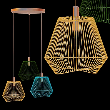 Scandi Steel Pendant Lamp 3D model image 1 