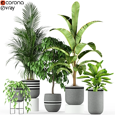 Nature's Haven: 212 Plant Collection 3D model image 1 