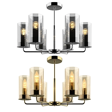 Elegant Ceiling Chandeliers 3D model image 1 