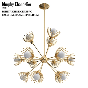 Vintage Silver Murphy Chandelier 3D model image 1 