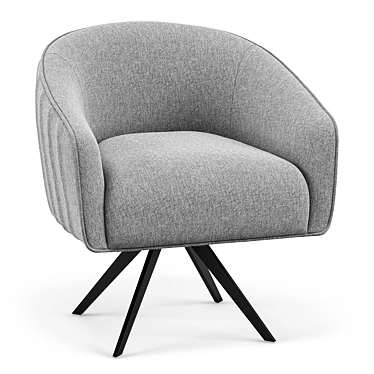 Modani Gray Lounge Chair 3D model image 1 