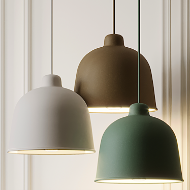 Muuto Grain Pendant: Modern Lighting 3D model image 1 