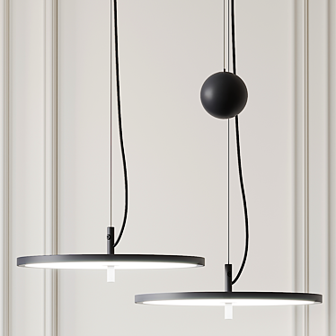 Blancowhite Pendant: Sleek Modern Lighting 3D model image 1 