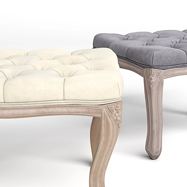 Title: Kina One Upholstered Bench - Elegant and Versatile 3D model image 1 