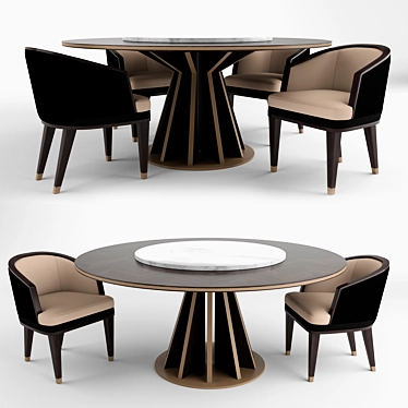 Dragonfly Table and Chair Set 3D model image 1 