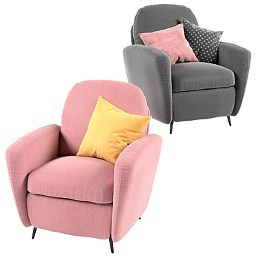 Cozy Ekolsund Armchair | Stylish Design 3D model image 1 