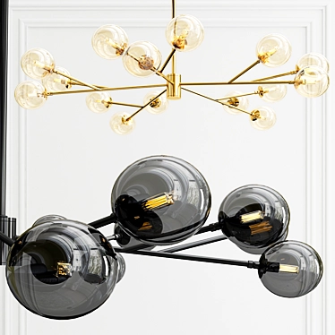 Orion 15-Light Pendant: Modern Elegance 3D model image 1 