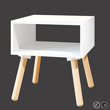 Zara-inspired Shelf Table 3D model image 1 