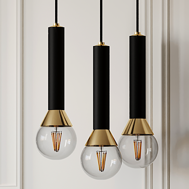 Minimalist Pendant Lighting: Via Pendant 3D model image 1 