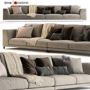 Elevate your space with the Artis Sofa 3D model image 1 