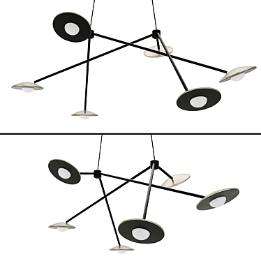 Elegant Millelumen Rising Chandelier 3D model image 1 