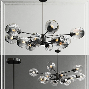 Elegant Nordic Chandelier 3D model image 1 