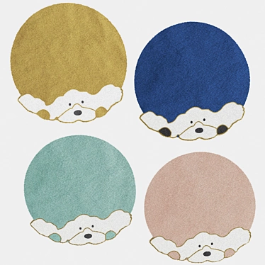 Parisian Pup Rug: Un Tapis's Dog 3D model image 1 