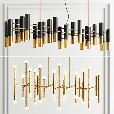 Ike 22 & Meurice Chandelier: Modern Elegance Illuminated 3D model image 1 