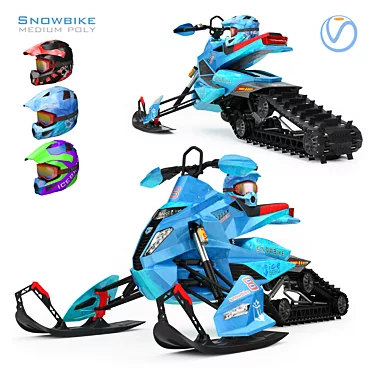 Title: Handcrafted Custom Snowmobile 3D model image 1 