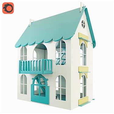 Woodlines Arina Dollhouse: Interactive Design, Turbo Smooth, 60x50x40 cm 3D model image 1 